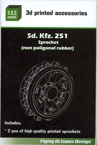 SBS Models 1/35 German Sd.Kfz. 251 SPROCKETS 3D Printed Set - Picture 1 of 2