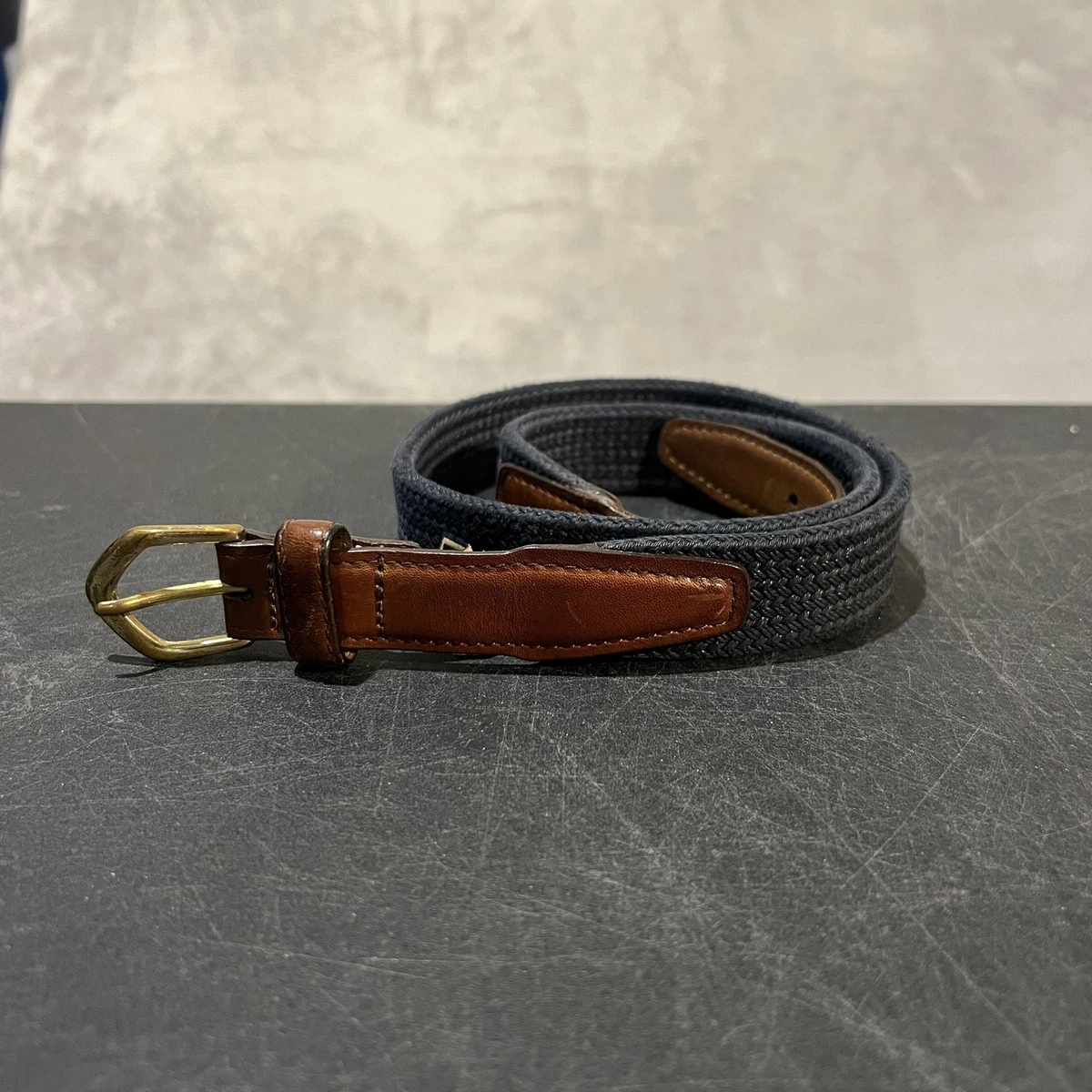 Cole Haan Brown Basket Weave Leather Belt Classic Boho Adjustable Size Medium Cole Haan Braided/Woven Belt Brown Belts for Men for sale | eBay main image 2