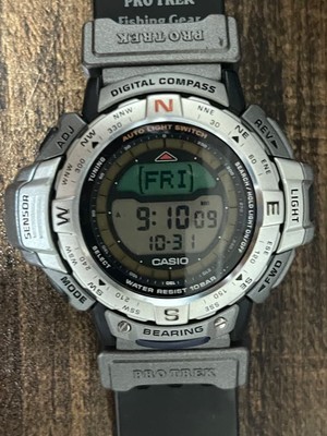 Rare Casio PRT-35 DAIWA Digital Watch with Extra Strap for Men