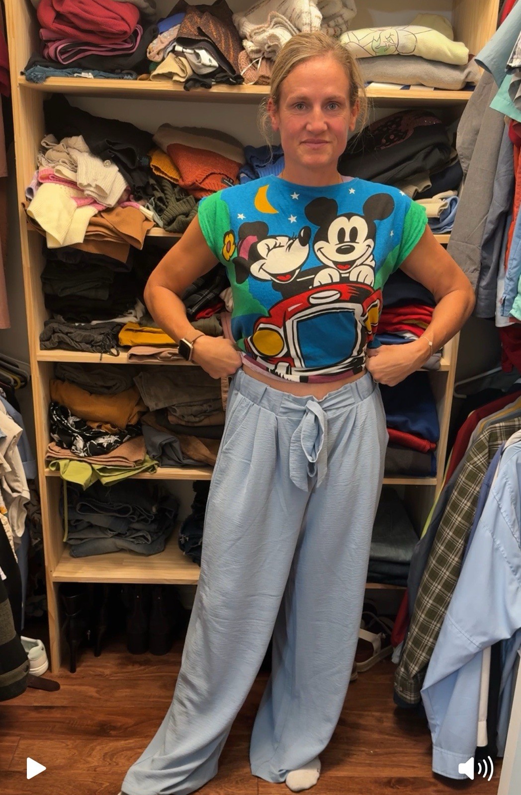 Dictionary Women’s Polyester Light Blue Elastic W… - image 1