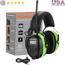 027 AM FM Radio Headphones with Digital Display 25dB NRR Safety Ear Protection