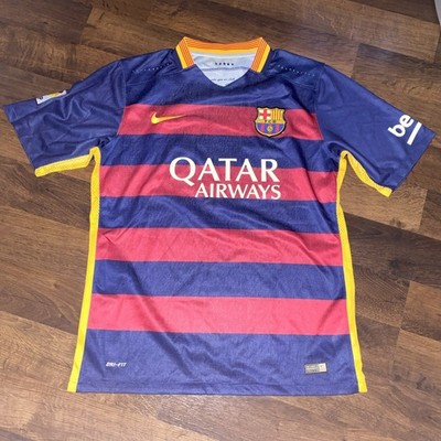 Nike x FC Barcelona 2015 2016 Home Soccer Jersey #10 Messi Large