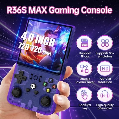 64GB 4Zoll R36max Retro Handheld Videospiel Konsole-18000 Spiele vorinstalliert