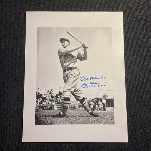 Bobby Doerr 'HOF 86' Boston Red Sox Signed 8x10 B/W Photo In Action Best Wishes