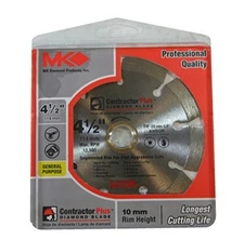 MK Diamond 166999 Contractor Plus Turbo Circular Saw Blade 4-1/2-inch