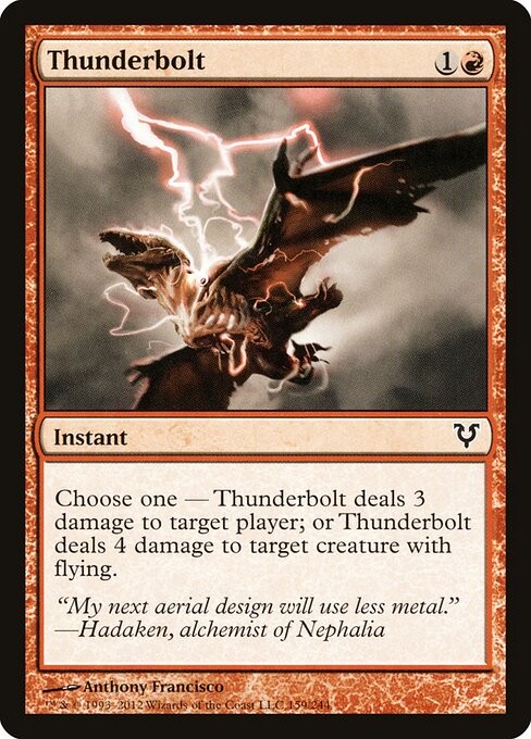 Thunderbolt Foil Avacyn Restored 159 NM MTG