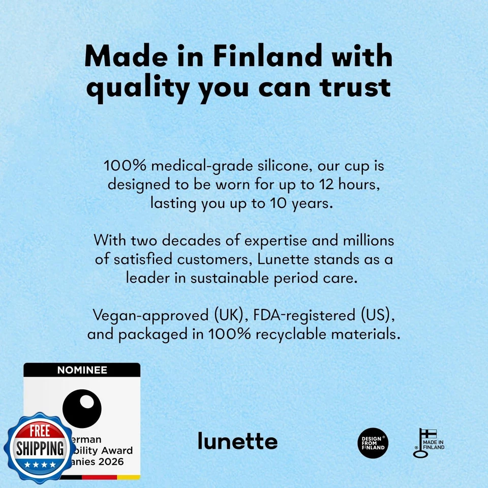 Copa Período Luneta - Copa Menstrual con 12h Comodidad Sin Fugas - Suave 100% Med Foto 4 de 4