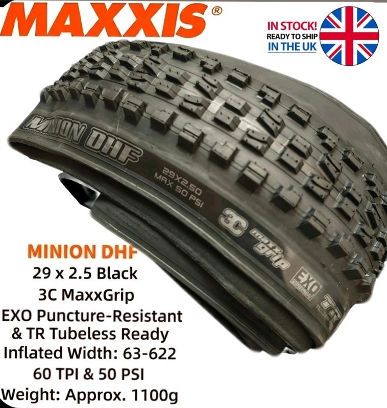 MAXXIS Minion DHF 29 x 2.5 3C MaxxGrip TR EXO Tubeless