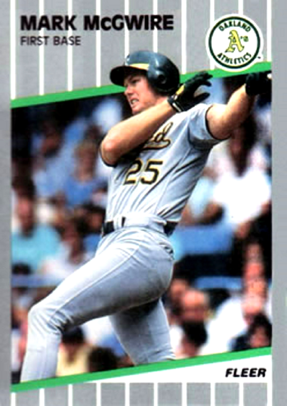1989 Fleer #17 Mark McGwire Oakland Athletics