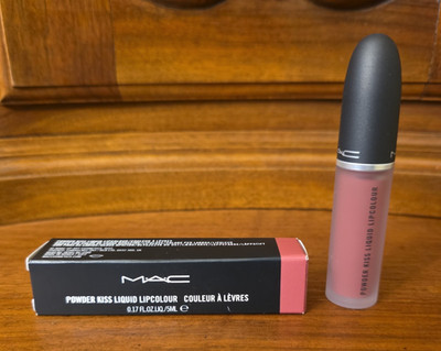 MAC Powder Kiss Liquid Lipcolour, Pink Roses 973, .17oz--NIB