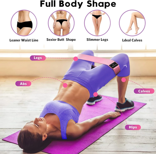 3 Resistance Bands Stretch Exercise Workout Bands for Booty Legs Elastic Pilates - Picture 8 of 15