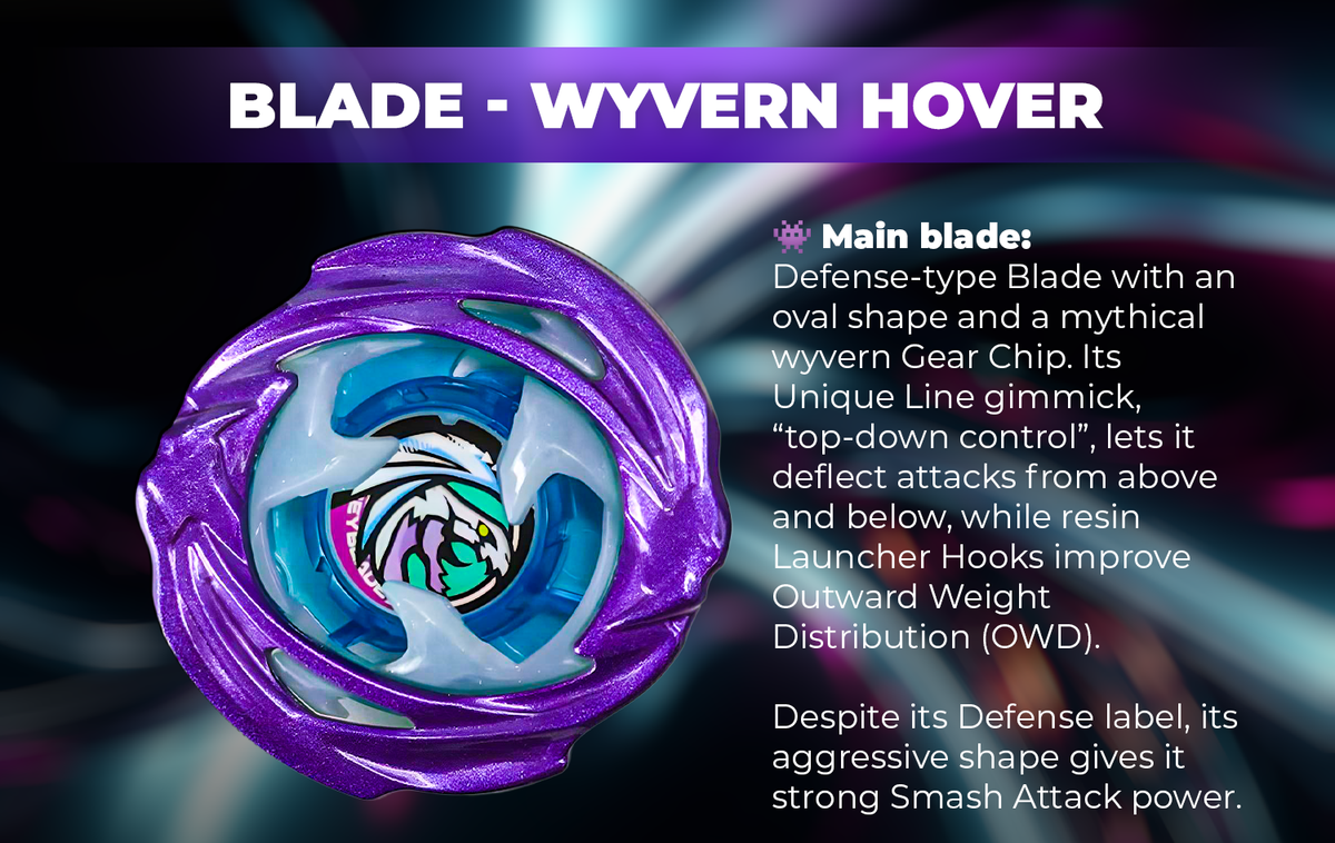 Beyblade X Wyvern Hover 2-80GN UX-00 Last Chance Prize (Metal Coat