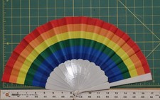 Rainbow Striped Hand Fan Festival Parade