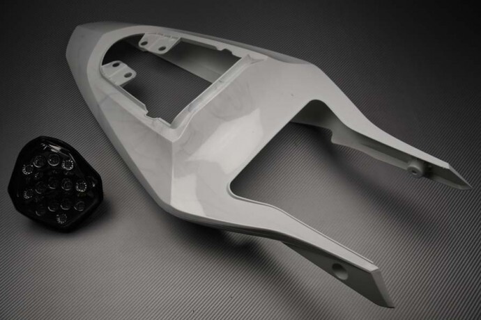 Carénage arrière brut avec feu teinté pour moto Suzuki GSXR 1000 de 2003 et 2004