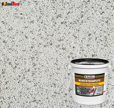 ISOLBAU Buntsteinputz Mosaikputz BP 70 (weiss, grau) 25 kg Absolute ProfiQualität