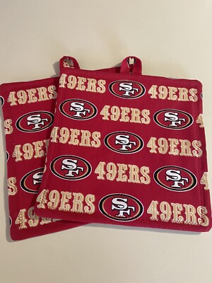 49ERS 2 Piece Potholder Set / NFL San Francisco 49 ers Handmade Potholders