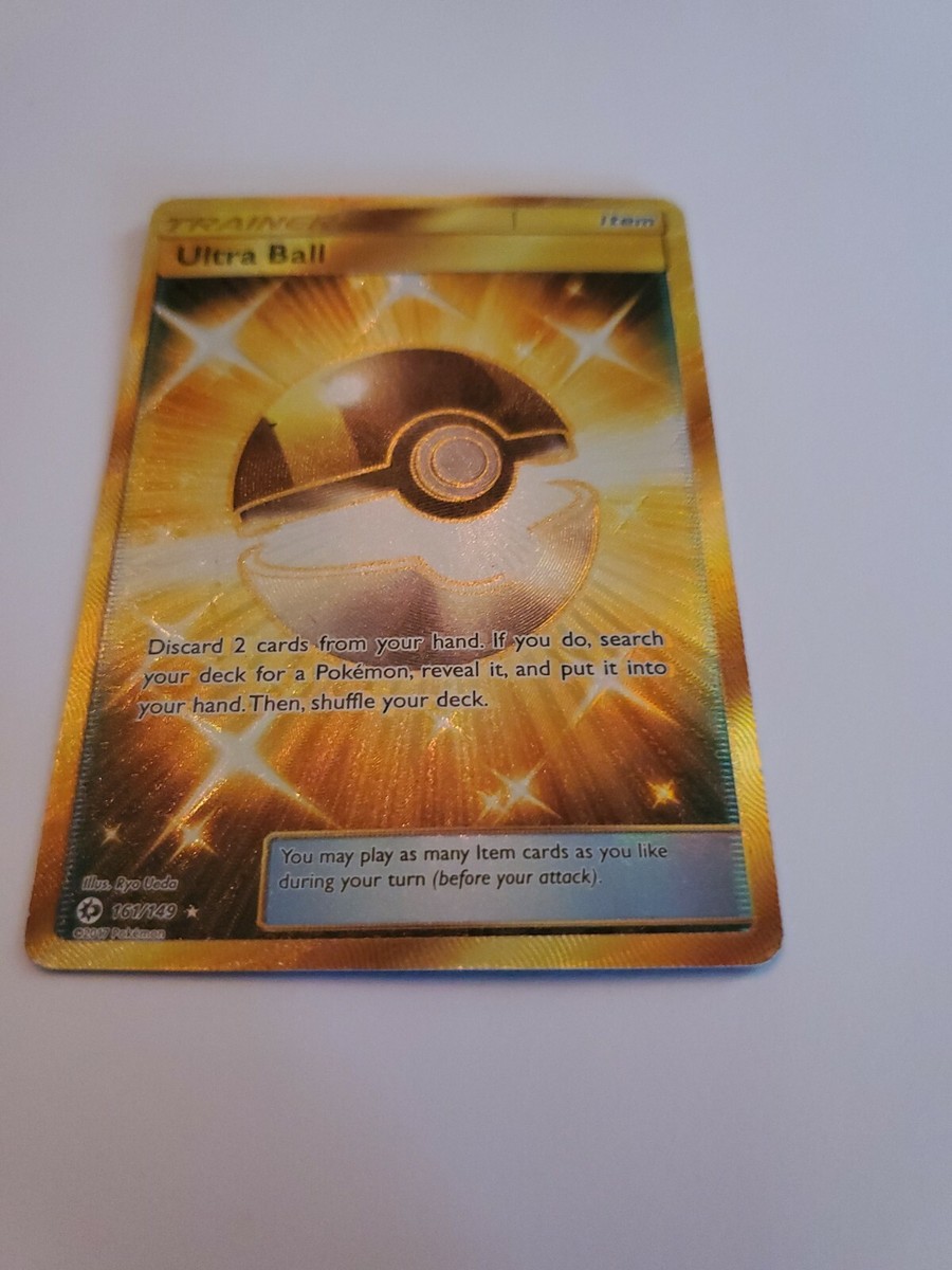 Ultra Ball 161/149 Gold Secret Rare Full Art Plus 9 Other