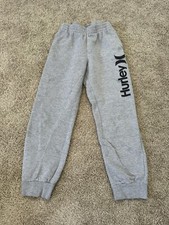 Hurley boys youth joggers size L 14-16 fleece Gray activewear running pants