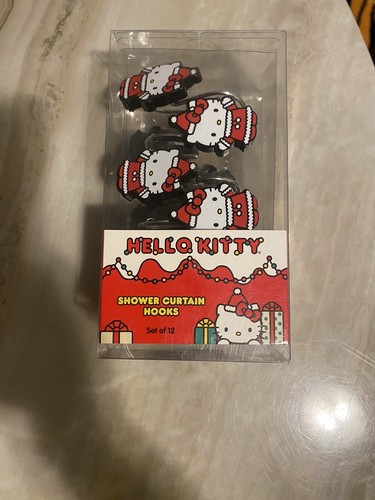 Hello Kitty 4PC Shower Curtain /Hand Towels and Soap Dispenser /Hooks - 第 7/7 張圖片