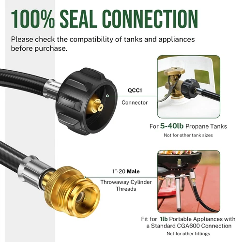 8FT Propane Regulator Hose Replacement For Mr. Heater Big Buddy Outdoor Indoor - Picture 7 of 8