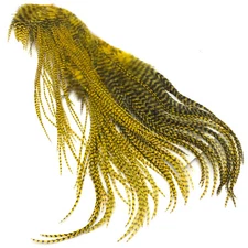 KEOUGH GRIZZLY HALF ROOSTER SADDLE Fly Tying Hackle Feather Hair Extensions NEW!