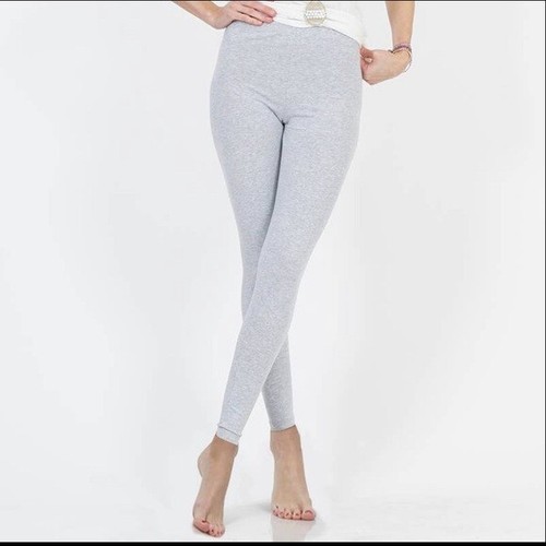 Womens Sz S Gray Cotton Blend Leggings - 第 1/2 張圖片