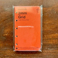 PLOTTER 004 Refill Memo Pad 2mm Grid 80 Sheets Mini 5 size