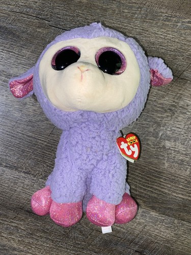 Ty Beanie Boos-LAVENDER THE EASTER LAMB 9" MEDIUM Glitter Eyes New MWMT's - Picture 2 of 5