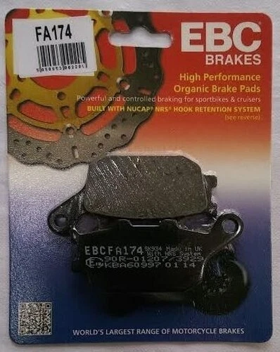 EBC Organique Arrière Disque Frein Plaquettes Pour Kawasaki ZX4RR Ninja (2023 À - Photo 2/4