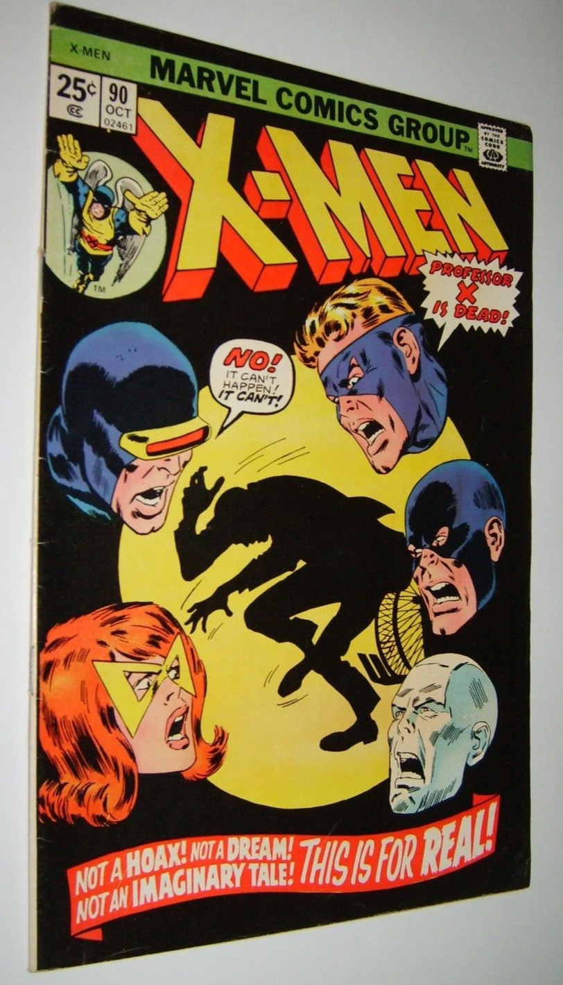 THE X MEN #90 Classic Cover 1974 Death of Professor X! MARVEL COMIC NICE!