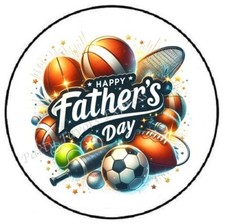 HAPPY FATHERS DAY SPORTS ENVELOPE SEALS LABELS STICKERS PARTY FAVORS