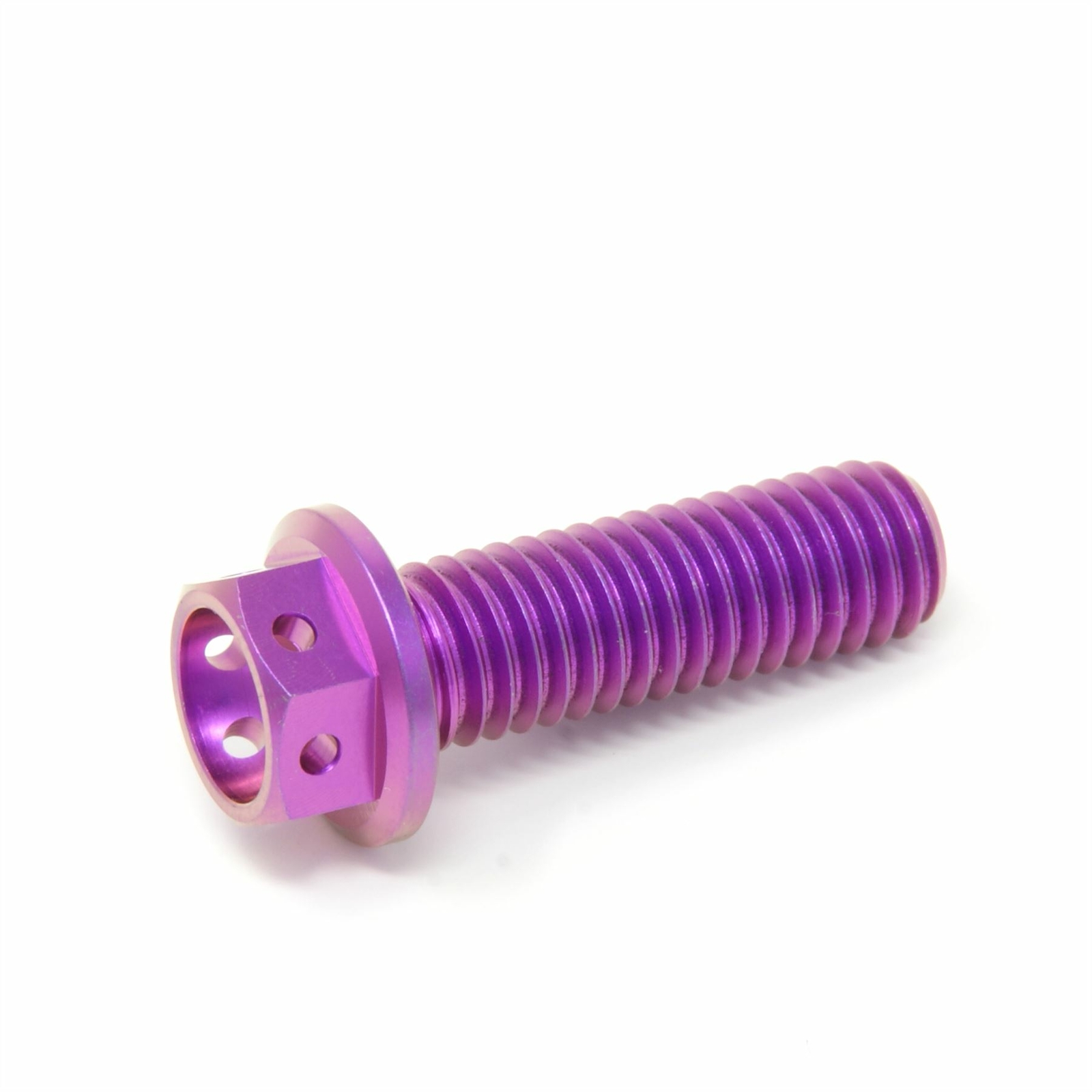 M8 X 25 Titan Schraube 1.25 Sechskant Race Flansch Gebohrte Sicherungsseil Lila-image