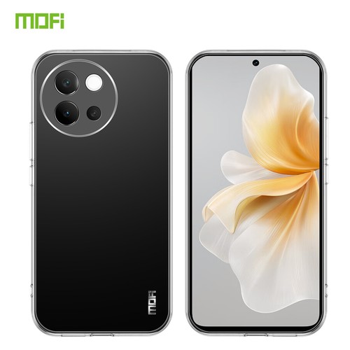 For ViVO V40 Lite 5G, Mofi Slim Transparent Case Soft Rubber Silicone Cover - Photo 5 sur 11