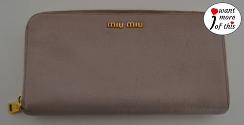 Damen Miu Miu by Prada Tasche Bag Geldtasche rosa / gold Details Portemonnaie Ge - Bild 1 von 6