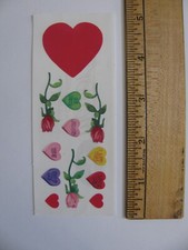 Creative Memories Stickers Valentine's CONVERSATION HEARTS  ROSES 2" X 5" 1 Mod