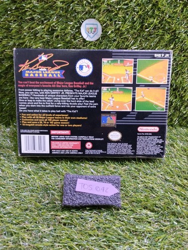 Ken Griffey Jr. Presents Major League Baseball Super Nintendo Complete in Box - Picture 2 of 18