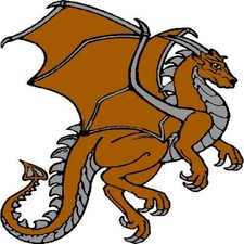 30 Custom Modern Brown Dragon Personalized Address Labels