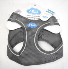 Plush Dog Step in Air Mesh Harness Gray Large for 18-25 lb  19-21" Chest