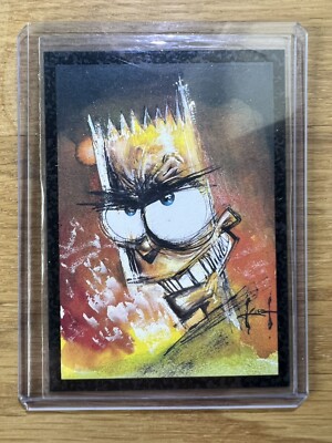 Simpsons skybox Trading Card 1994 Arty Art Card Artist Sam Kieth A2