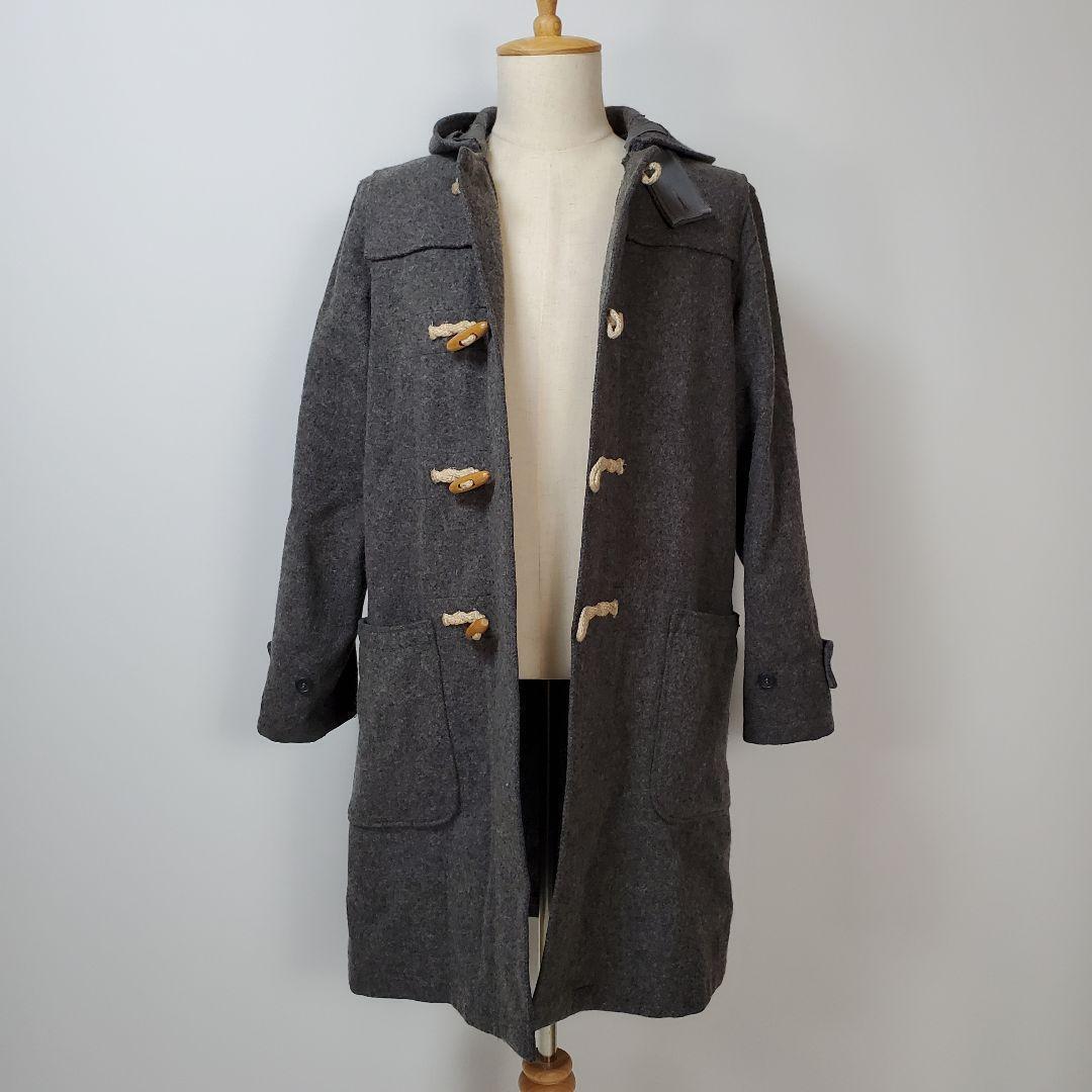 C372 Schott Long Coat Duffel Wool Charcoal Gray Plain Made C372 Schott Long Coat Duffel Wool Charcoal Gray Plain Made