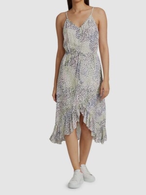 $218 Rails Women's White Frida Rainbow Cheetah A-Line Dress Size XL