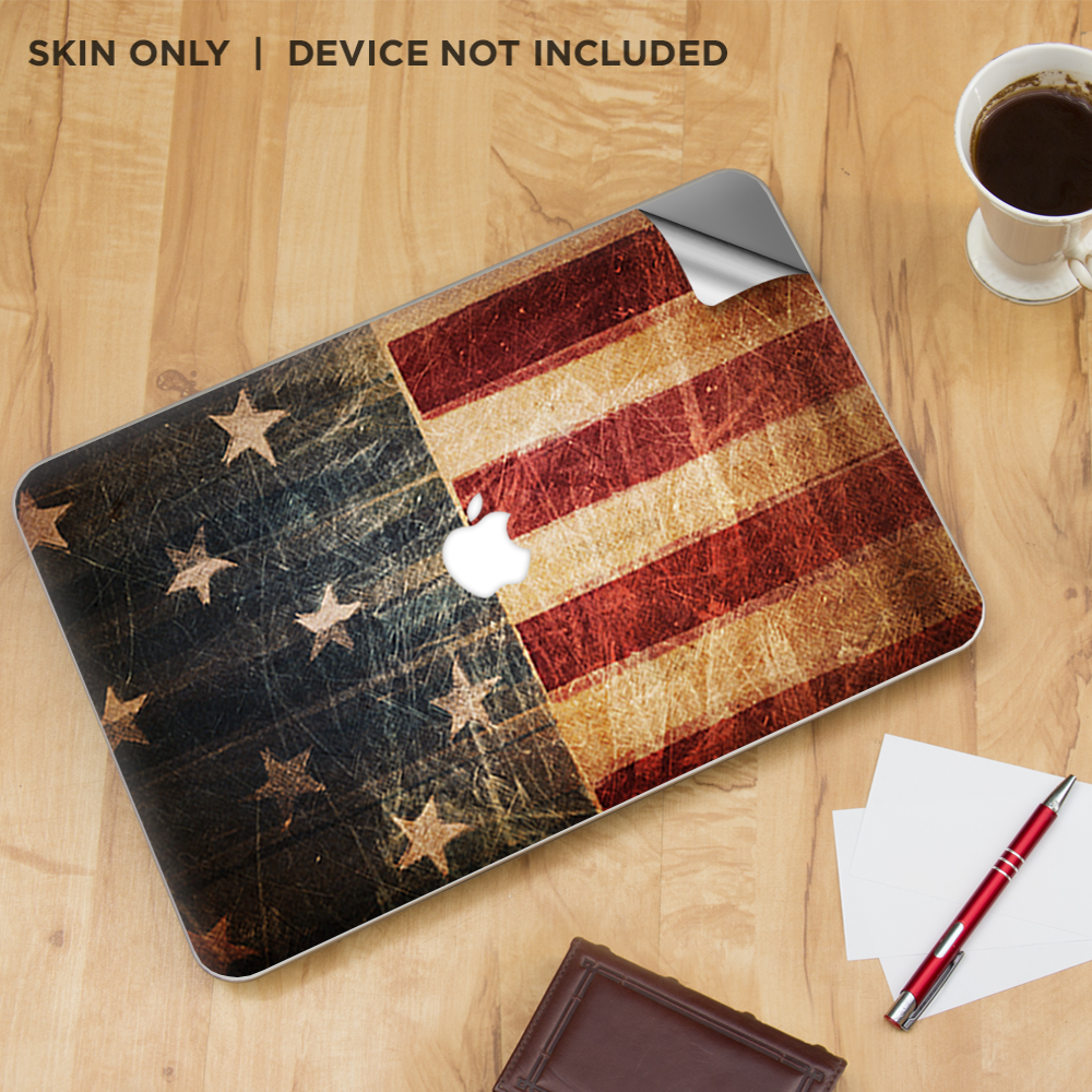 🇺🇸 Skin Décalcomanie Pour MacBook Air 13″ – Motif American Flag Vague Usée (Itsaskin)