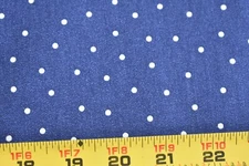 By 1/2 Yd, White Dots on Navy Stiffer-Cotton, Oakhurst/Signature Classic, N4240