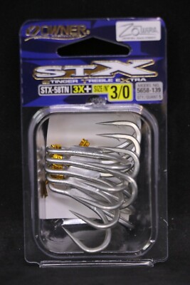 OWNER Saltwater Stinger X Zo-Wire Treble Hooks 5658-139 - Size 3/0