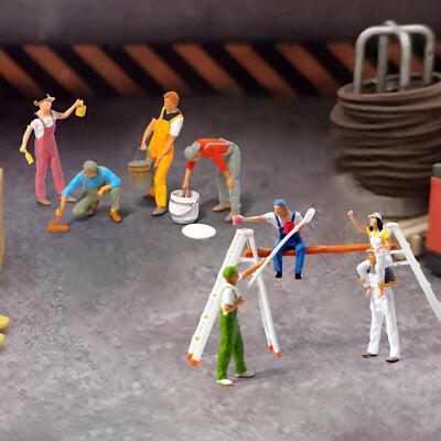 Handbemalte Miniatur Maler Modell Figuren im Maßstab 1:64, Sand Tischszene Micro