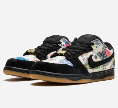 Nike SB Dunk Low x Supreme Rammellzee Men s UK Size 7.5 EUR 42 FD8778 001 Lot