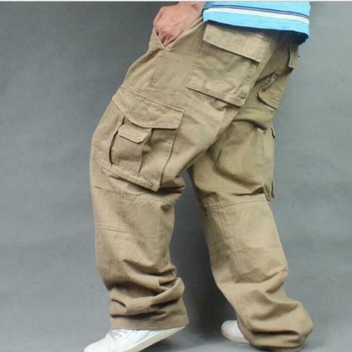 Cotton Long Pants Loose Cargo Baggy 