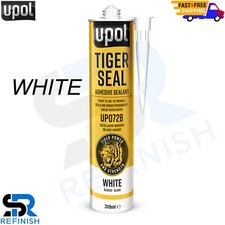 U-POL  TIGER SEAL WHITE Sealant and Adhesive  310ML With 2x Spreaders