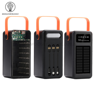 DIY Solar 28 Cells 18650 Battery Case 22.5W Fast-charging Mobile Power Bank Kit