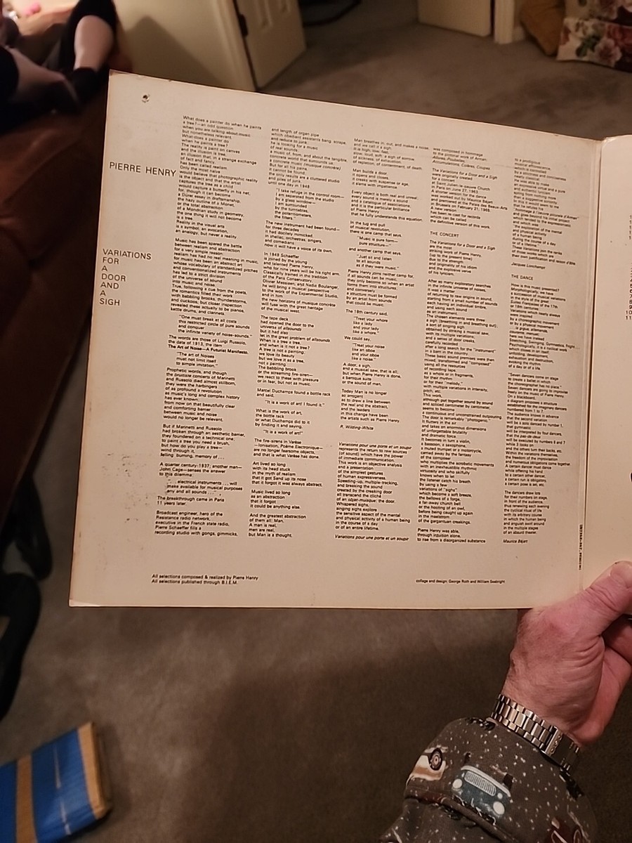 PIERRE HENRY-VARIATIONS FOR A DOOR & A SIGH LP 1967 1ST GATEFOLD